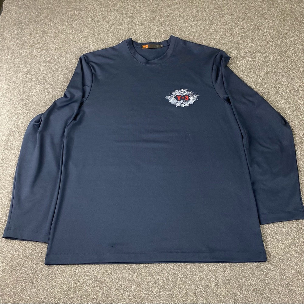 Yohji Yamamoto Y-3 Adidas CLASSIC LONG SLEEVE T-SHIRT Navy Blue Men’s Size XL